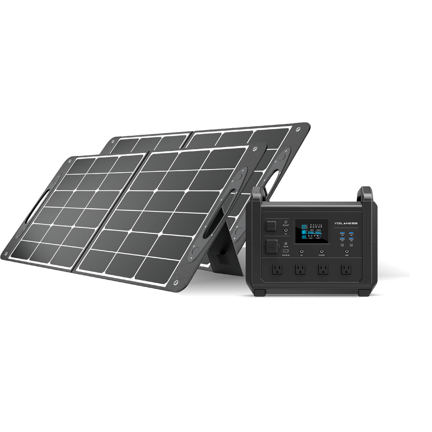 YOLANESS SAPY1600 Solar Generator (Solar Generator 1600 with 2× 100W S YOLANESS SAPY1600 Solar Generator (Solar Generator 1600 with 2× 100W S