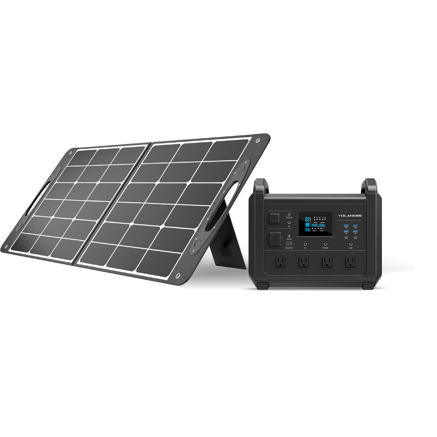 YOLANESS SAPY1600 Solar Generator (Solar Generator 1600 with 1× 100W Solar Panel)